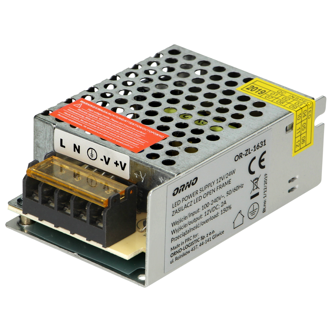 12 Volt Inbouwvoeding - Opengewerkt - 2A - 25W 12 Volt Inbouwvoeding - Opengewerkt - 2A - 25W